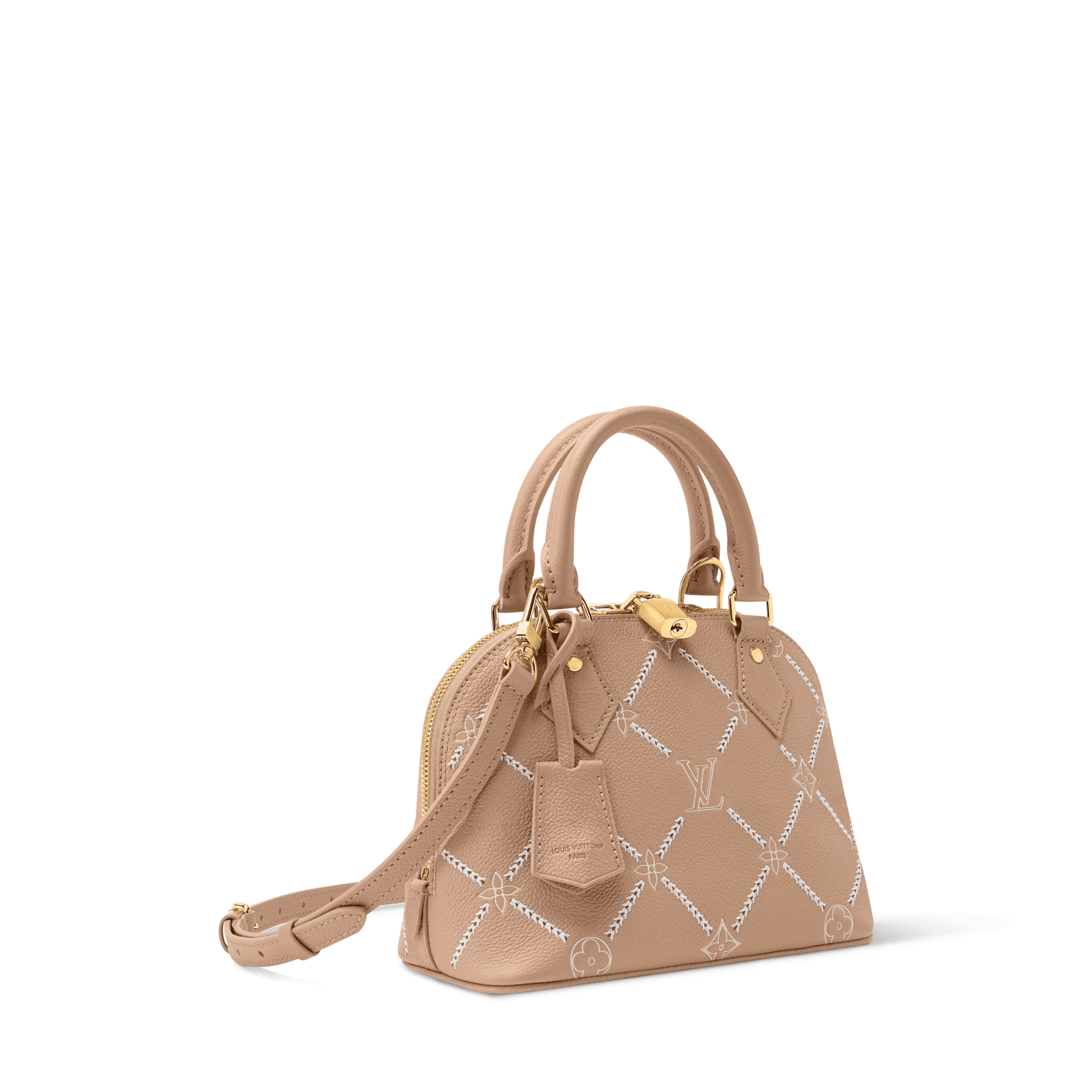 Women's Alma BB Hazelnut Couture Monogram Empreinte Leather Handbag M28458