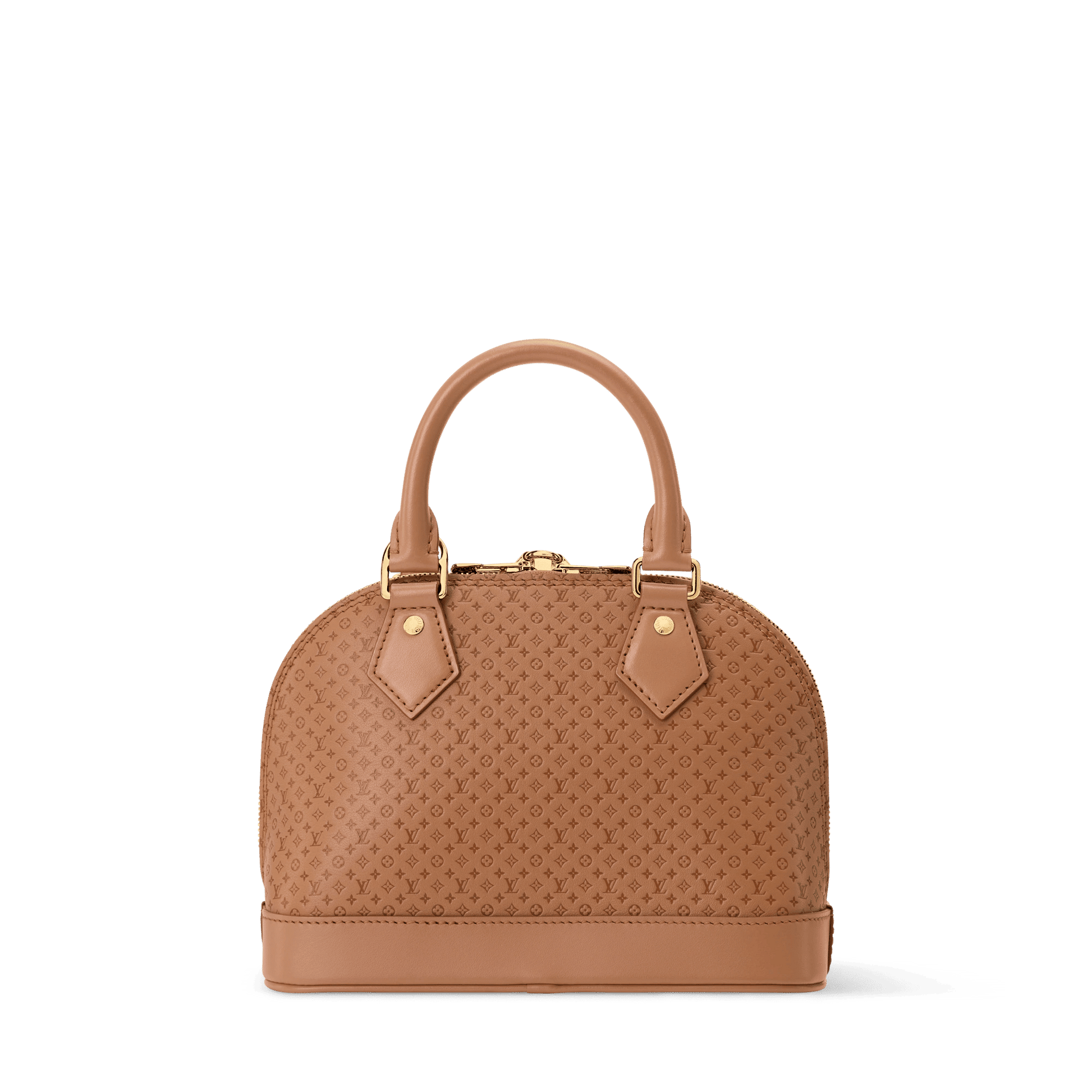 Women's Alma BB Minigram Hazelnut Calfskin Handbag