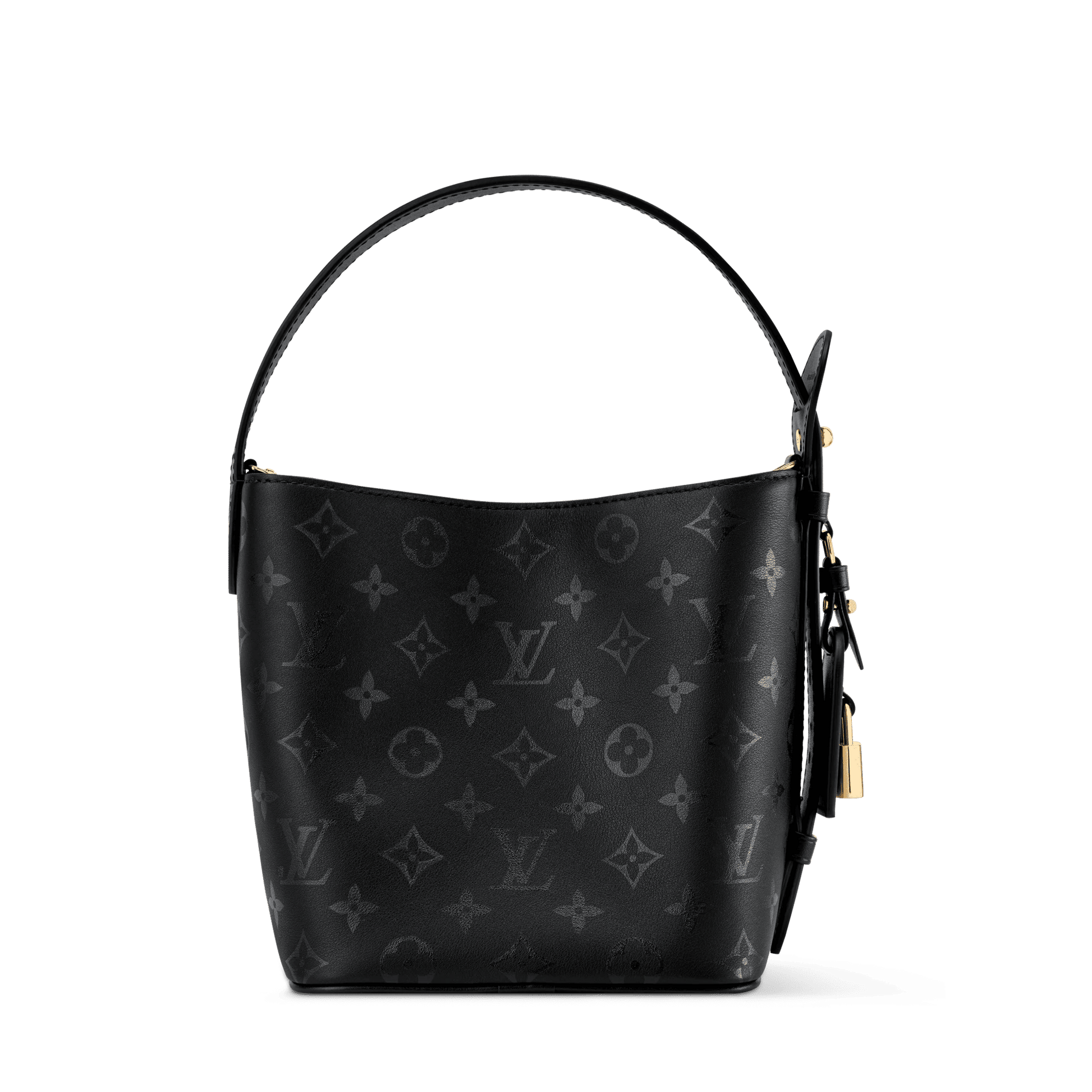 Women's All In BB Monogram Ink Boldly Black Bucket Bag