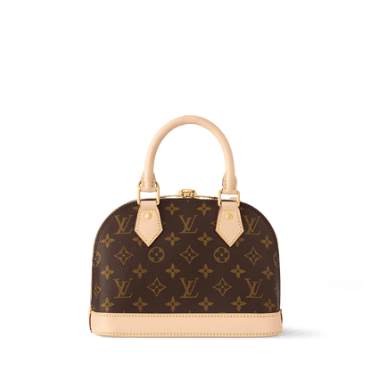 Women's Alma BB Monogram Canvas Top Handle Bag