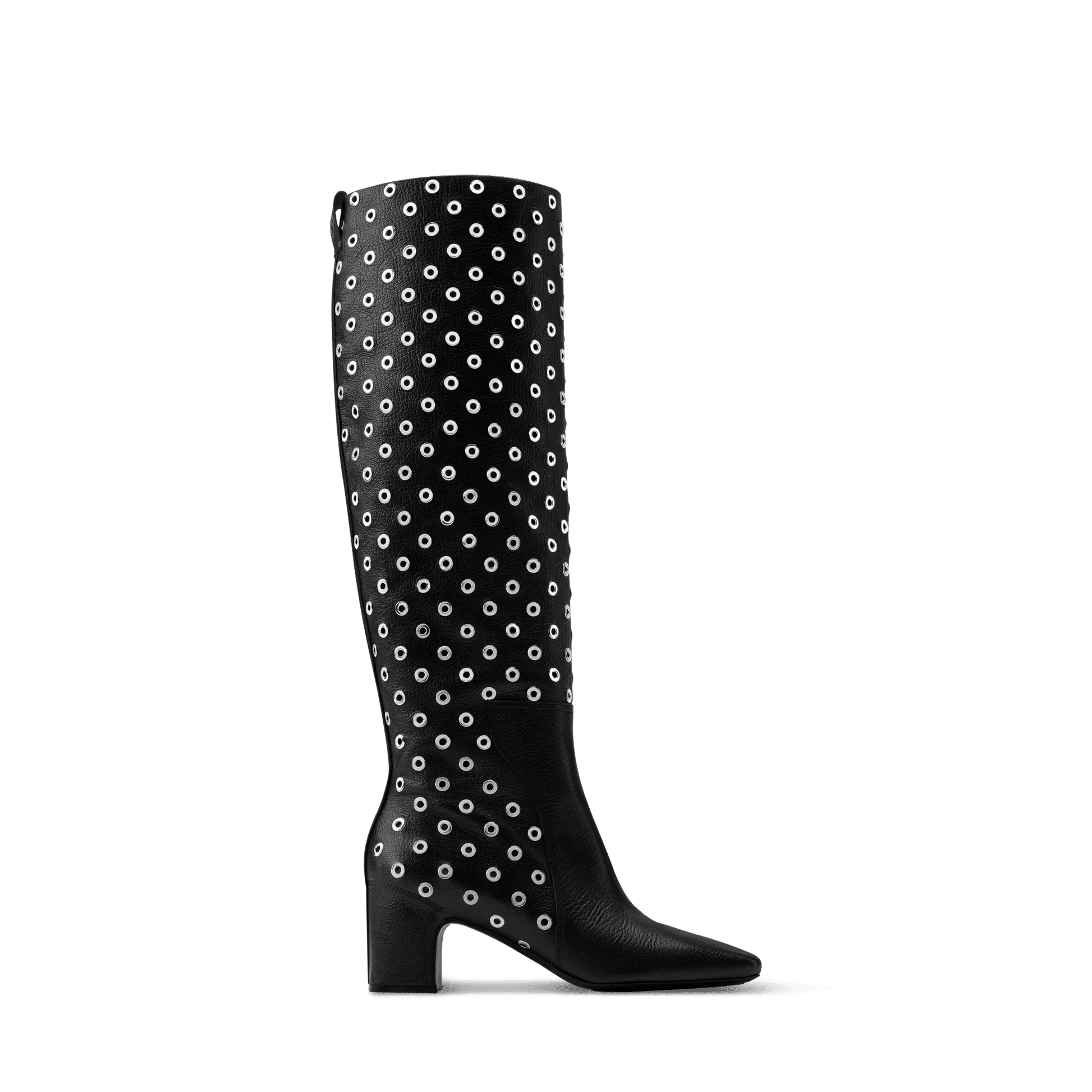 Women's Avalon High Boot Black Grained Calf Leather 1AJOGZ