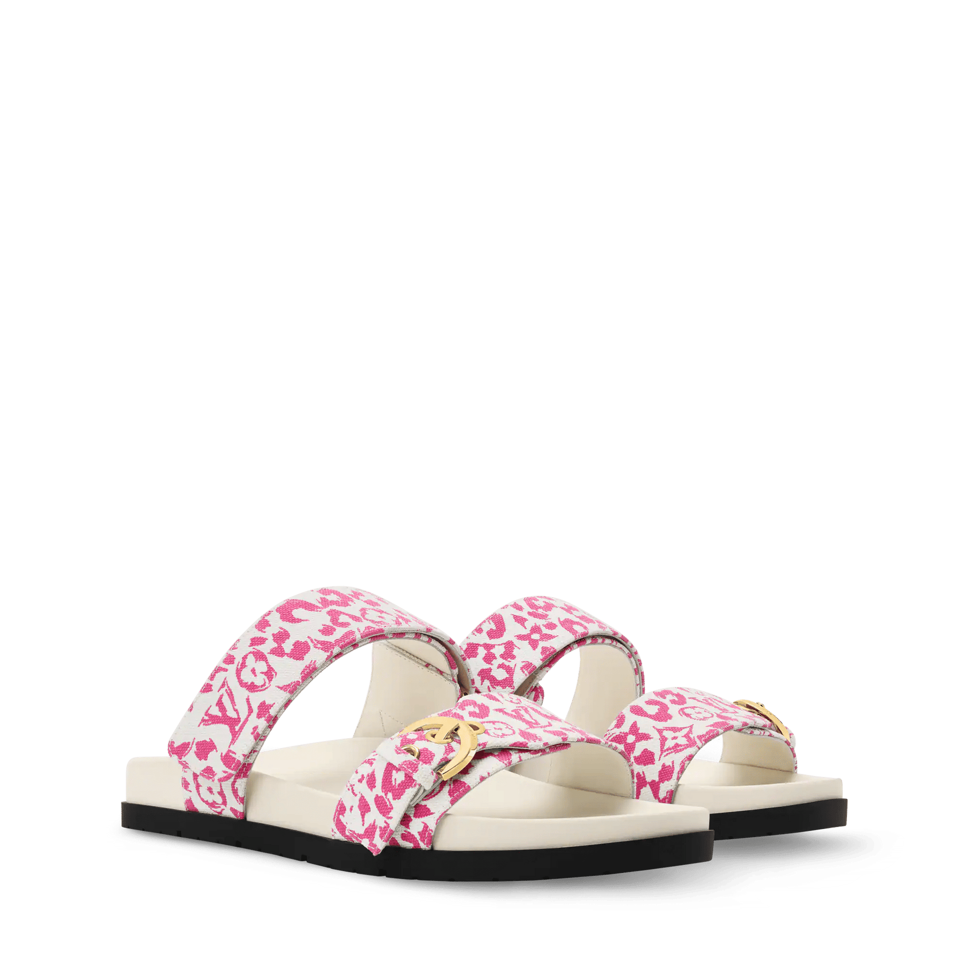 Women's Bom Dia Comfort Mule Monogram Leopard Canvas 1AJQPV