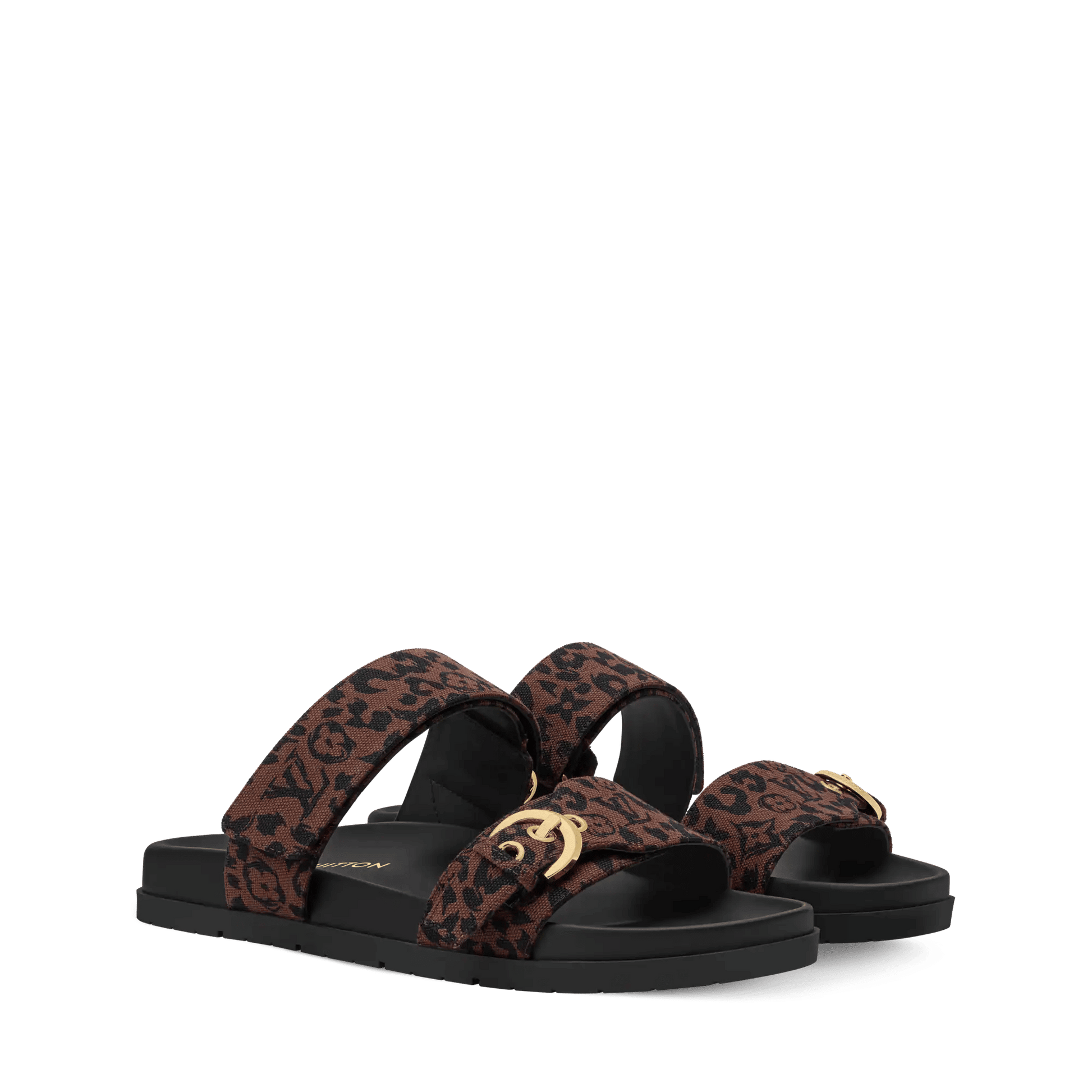 Women's Bom Dia Comfort Mule Monogram Leopard Canvas 1AJNJC