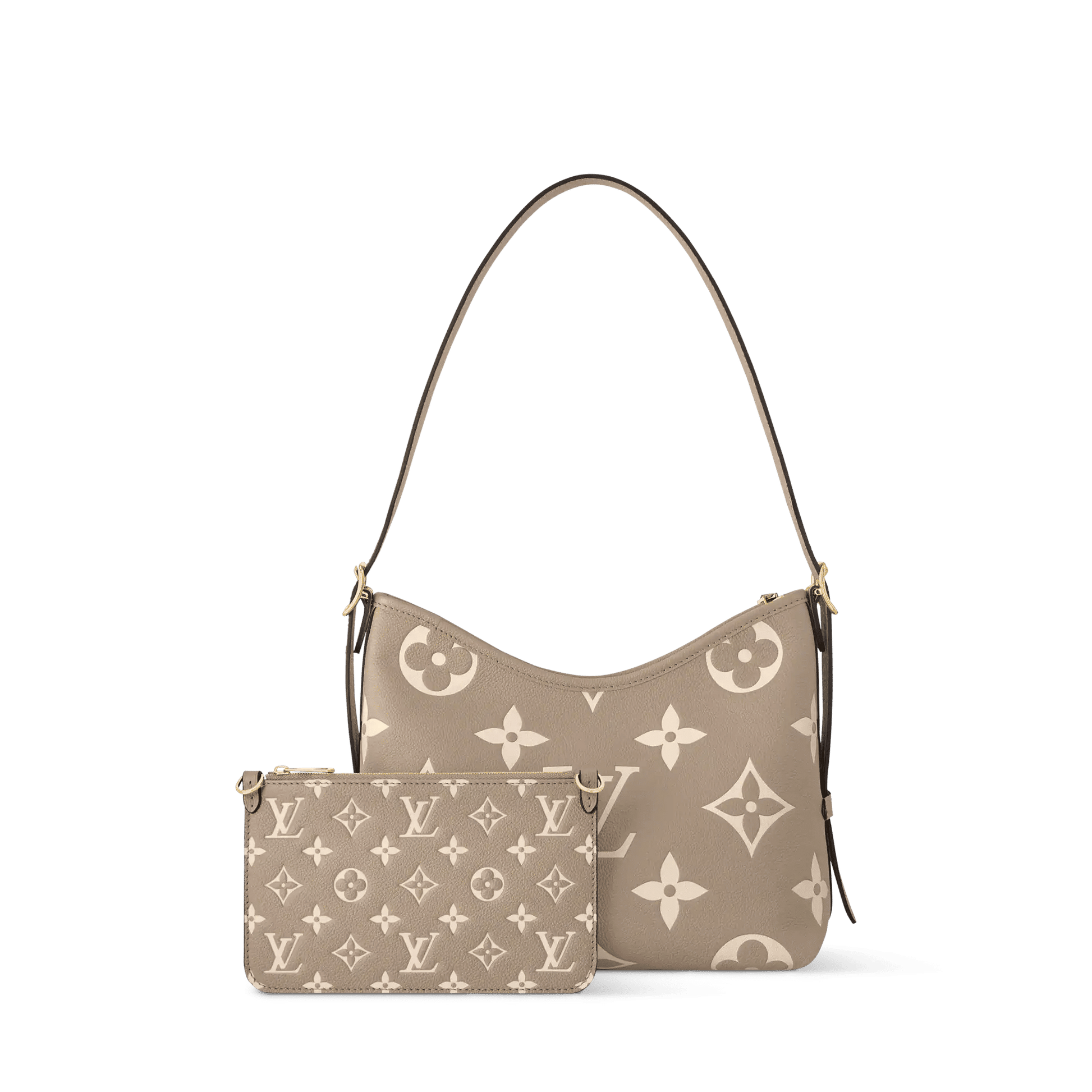 Women's CarryAll PM Bicolor Monogram Empreinte Leather Hobo Bag M47180