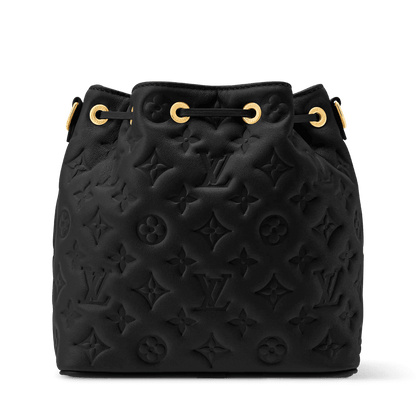 Women's Coussin Bucket Monogram Embossed Lambskin Leather Bucket Bag M26216