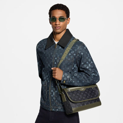 Men's Courrier Messenger Bag Khaki