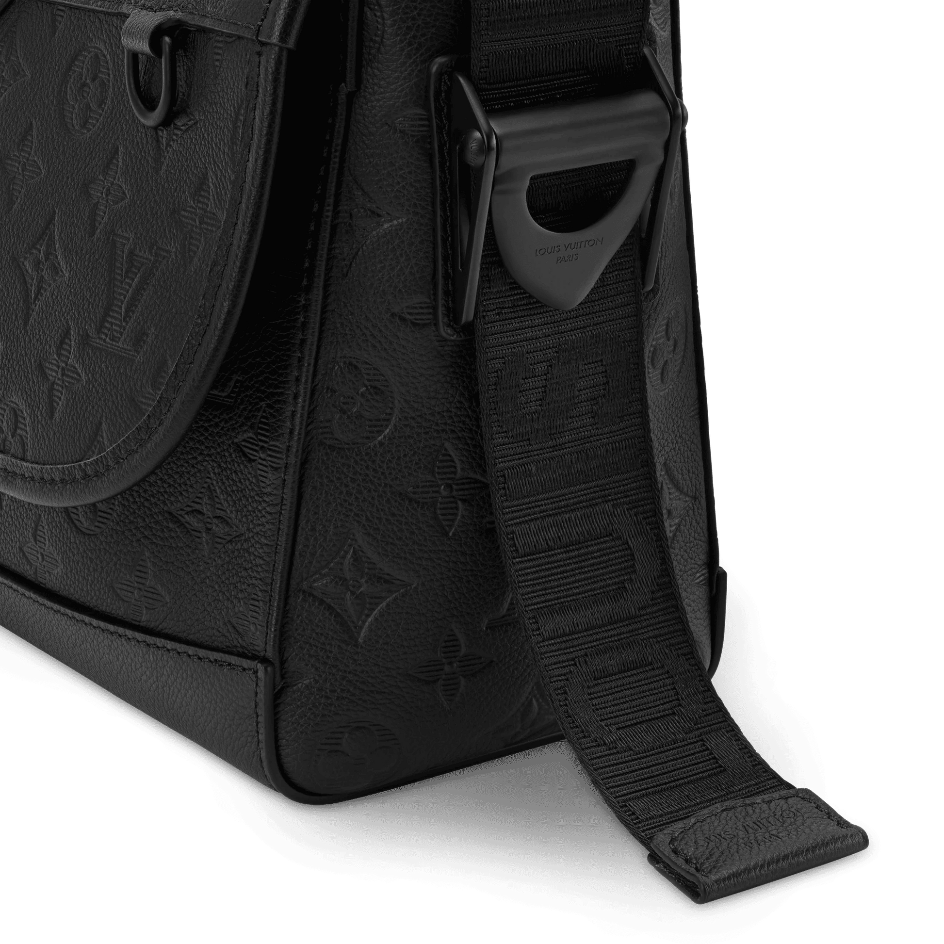 Courrier Messenger Calfskin Leather Black Hardware