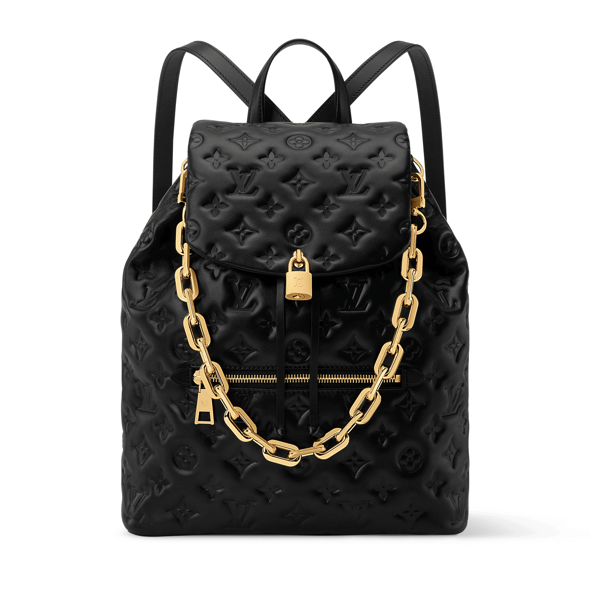 Women's Coussin MM Monogram Padded Calfskin Leather Backpack M25508