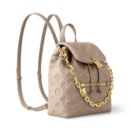 Women's Coussin Backpack PM Monogram Embossed Lambskin Leather Backpack M13358