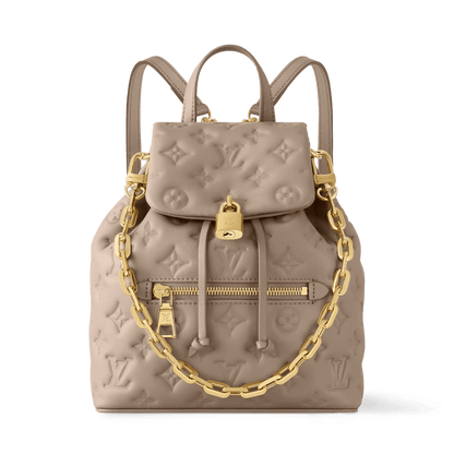 Women's Coussin Backpack PM Monogram Embossed Lambskin Leather Backpack M13358