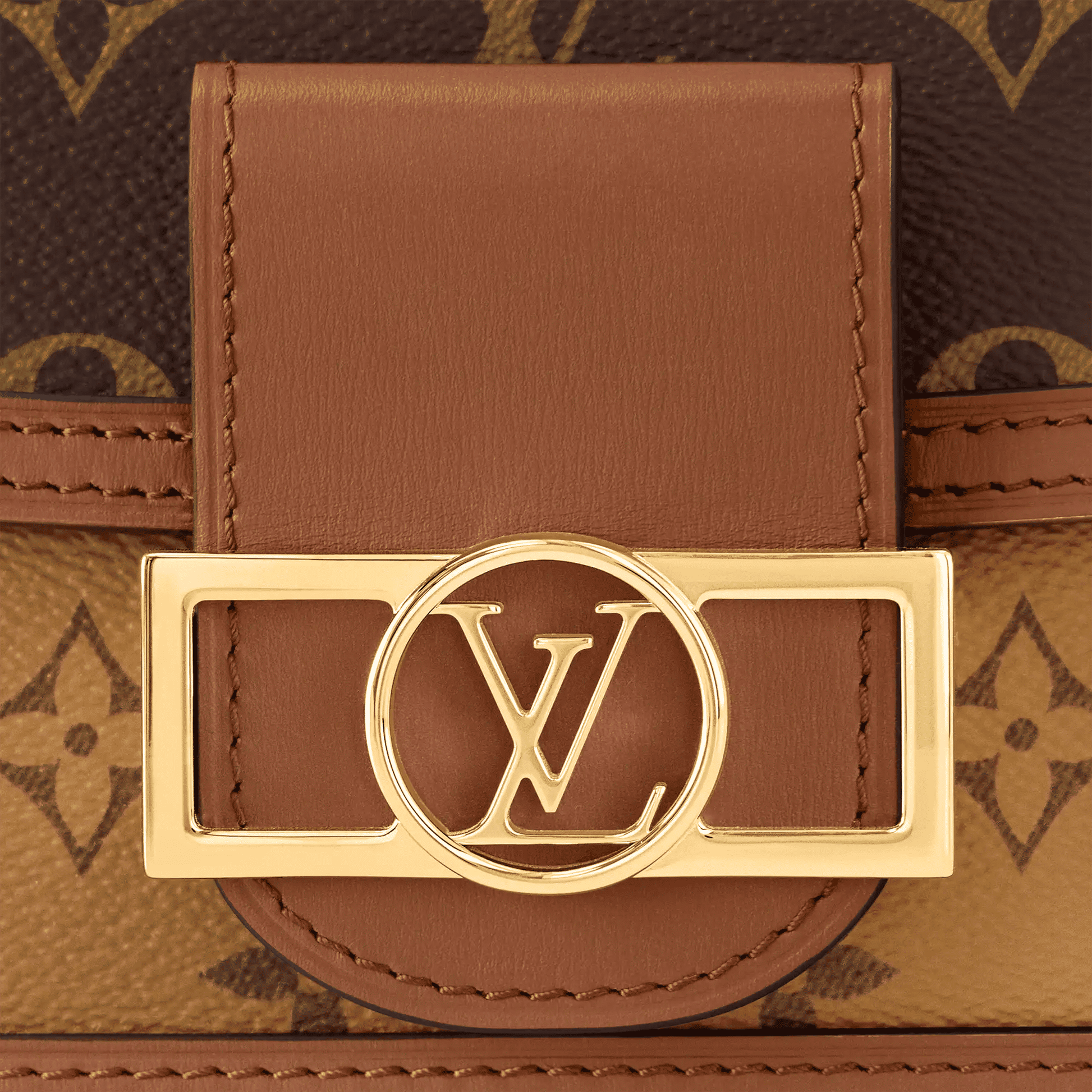 Women's Dauphine East West Monogram Reverse Canvas Shoulder Bag