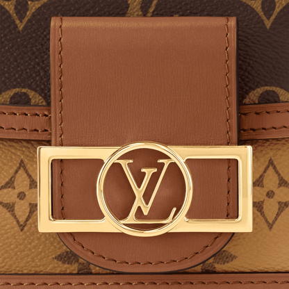 Women's Dauphine East West Monogram Reverse Canvas Shoulder Bag