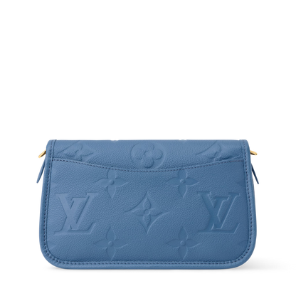 Diane Monogram Empreinte Leather Blue Jean Gold-Toned Hardware