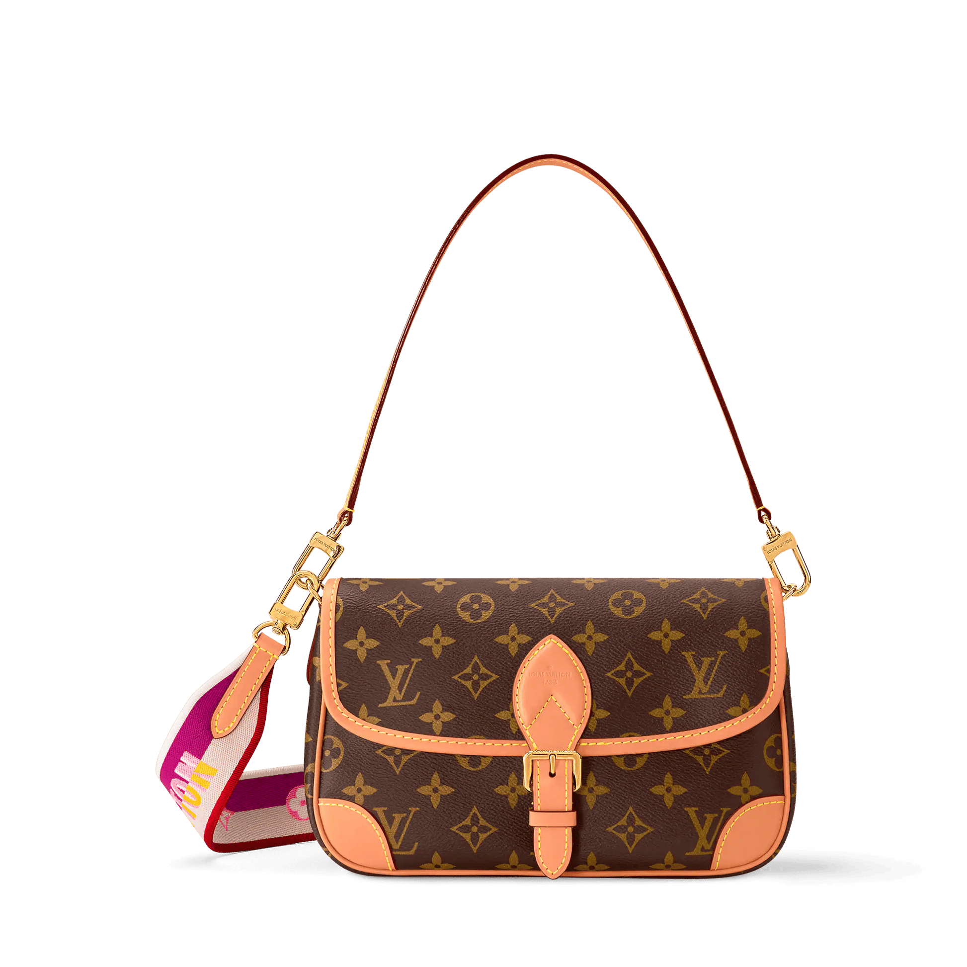 Women's Diane Monogram Fuchsia Satchel