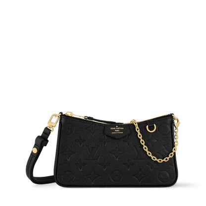 Women's Easy Pouch On Strap Black Monogram Empreinte Leather Pouch M80349