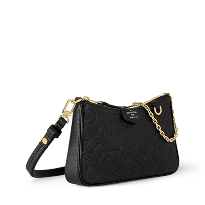 Women's Easy Pouch On Strap Black Monogram Empreinte Leather Pouch M80349