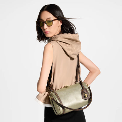 Women's Express PM Platinum Grained Calfskin Tote Bag