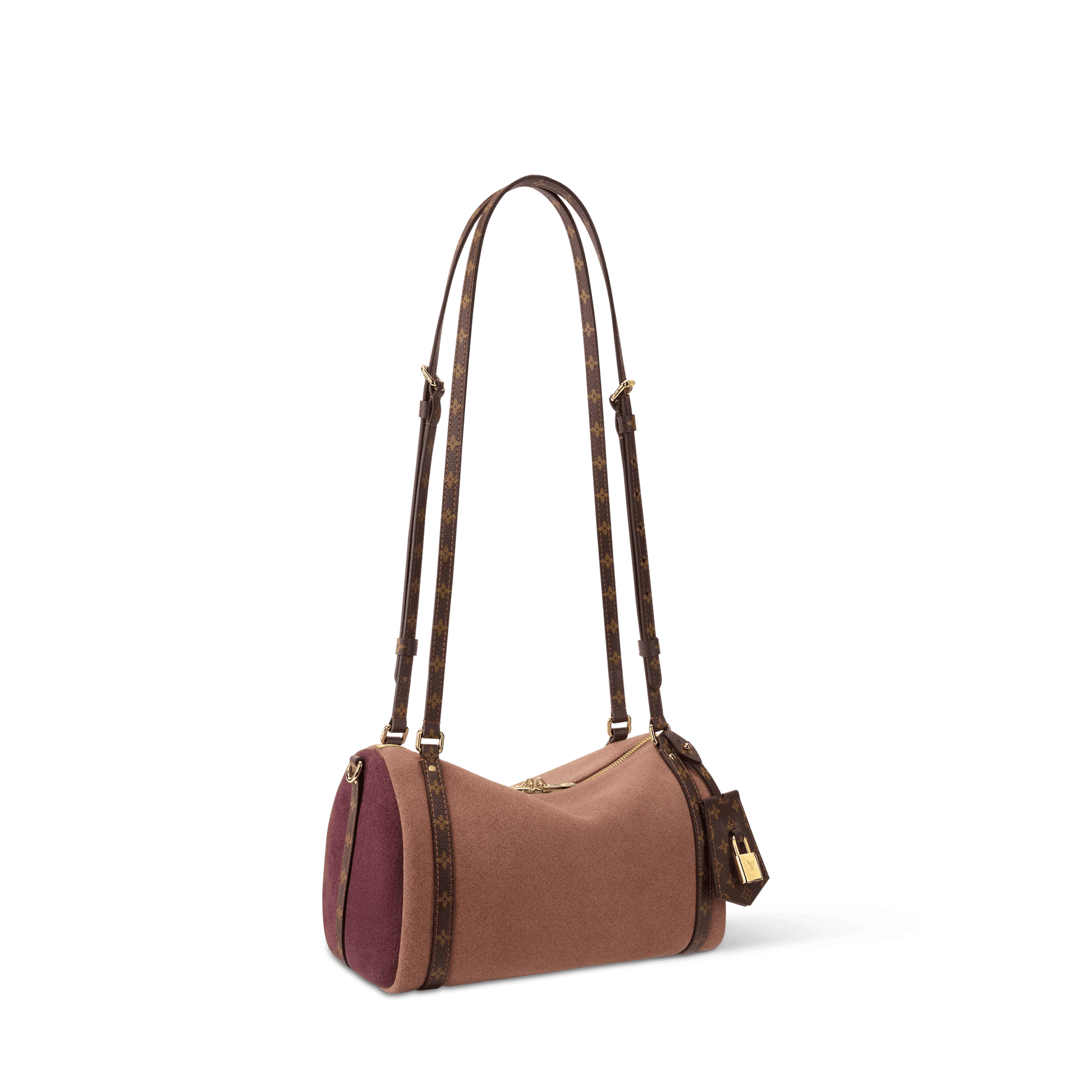 Women's Express PM Suede Monogram Rosewood Shoulder Bag