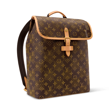 Men's Flaneur Backpack Monogram Grid Jaune Mat