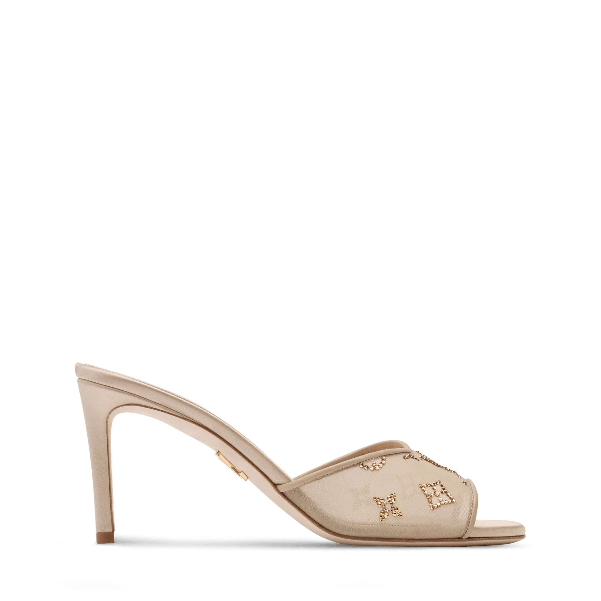 Women's Gala Mesh Rhinestone Monogram Stiletto Mule 1AK4LC