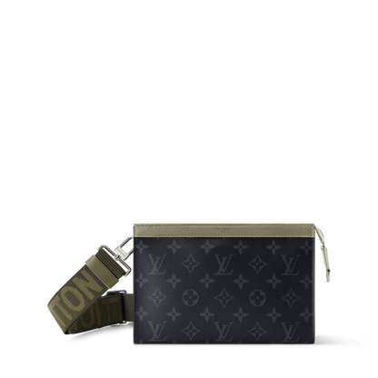 Men's Gaston Wearable Wallet Monogram Eclipse Khaki