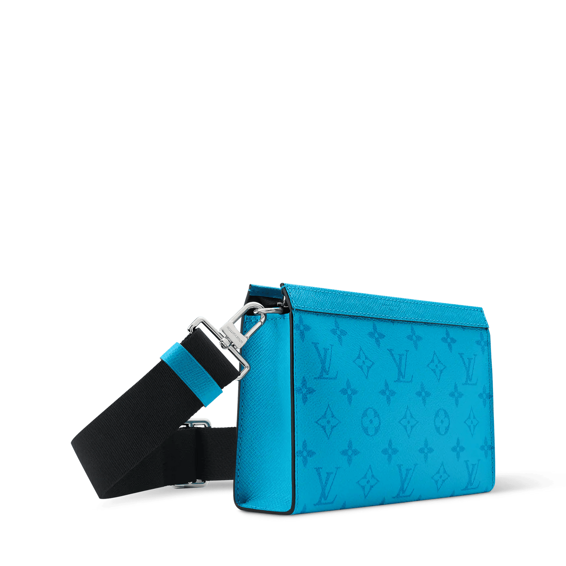Men's Gaston Wearable Wallet Monogram Taigarama Blue Lagoon