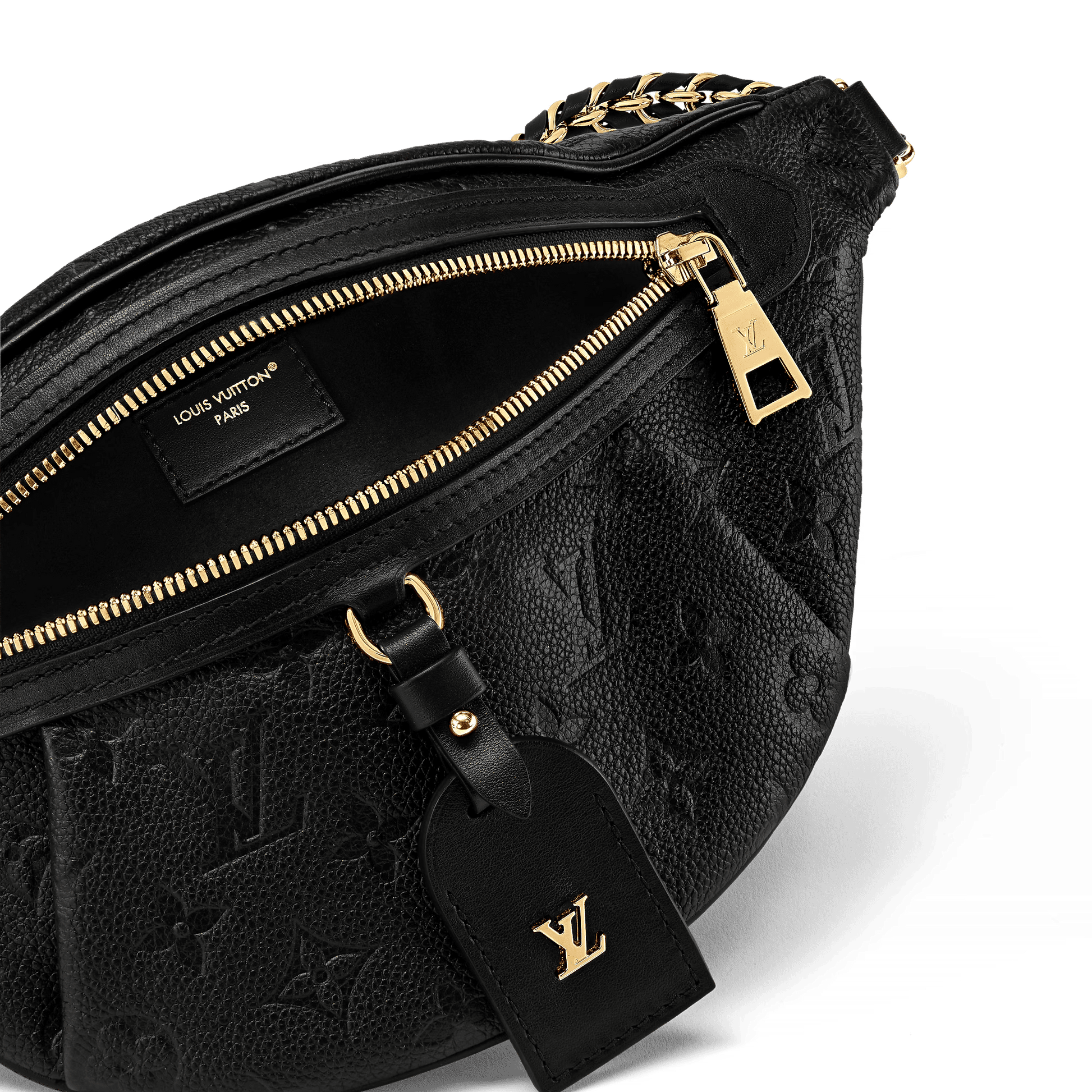 High Rise PM Monogram Empreinte Leather Black Gold-Toned Hardware