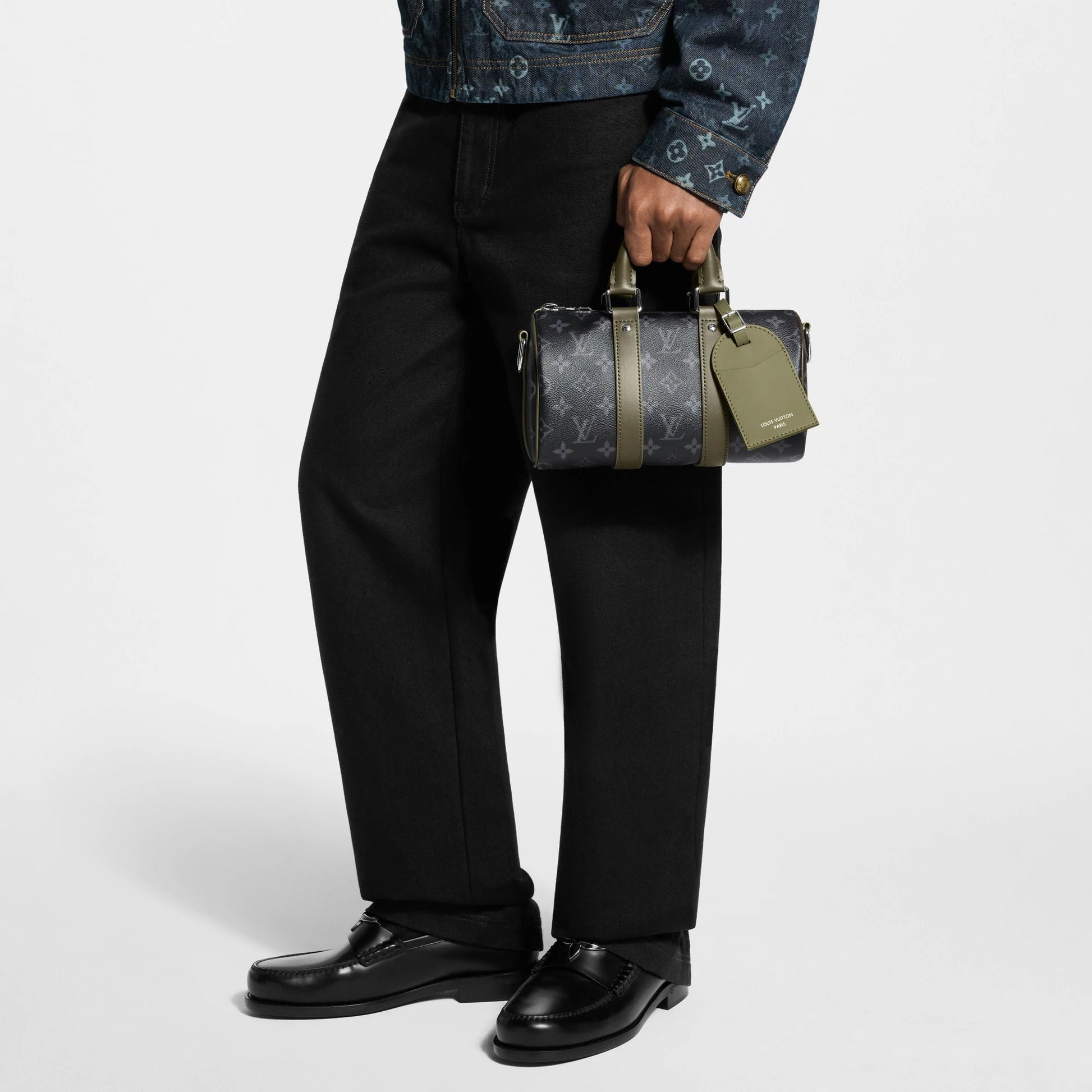 Men's Keepall 25 Bandoulière Bag Monogram Eclipse Khaki