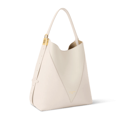 Women's Low Key Hobo MM Quartz Gray Calfskin Hobo Bag