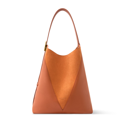 Women's Low Key Hobo MM Cognac Calfskin Hobo Bag