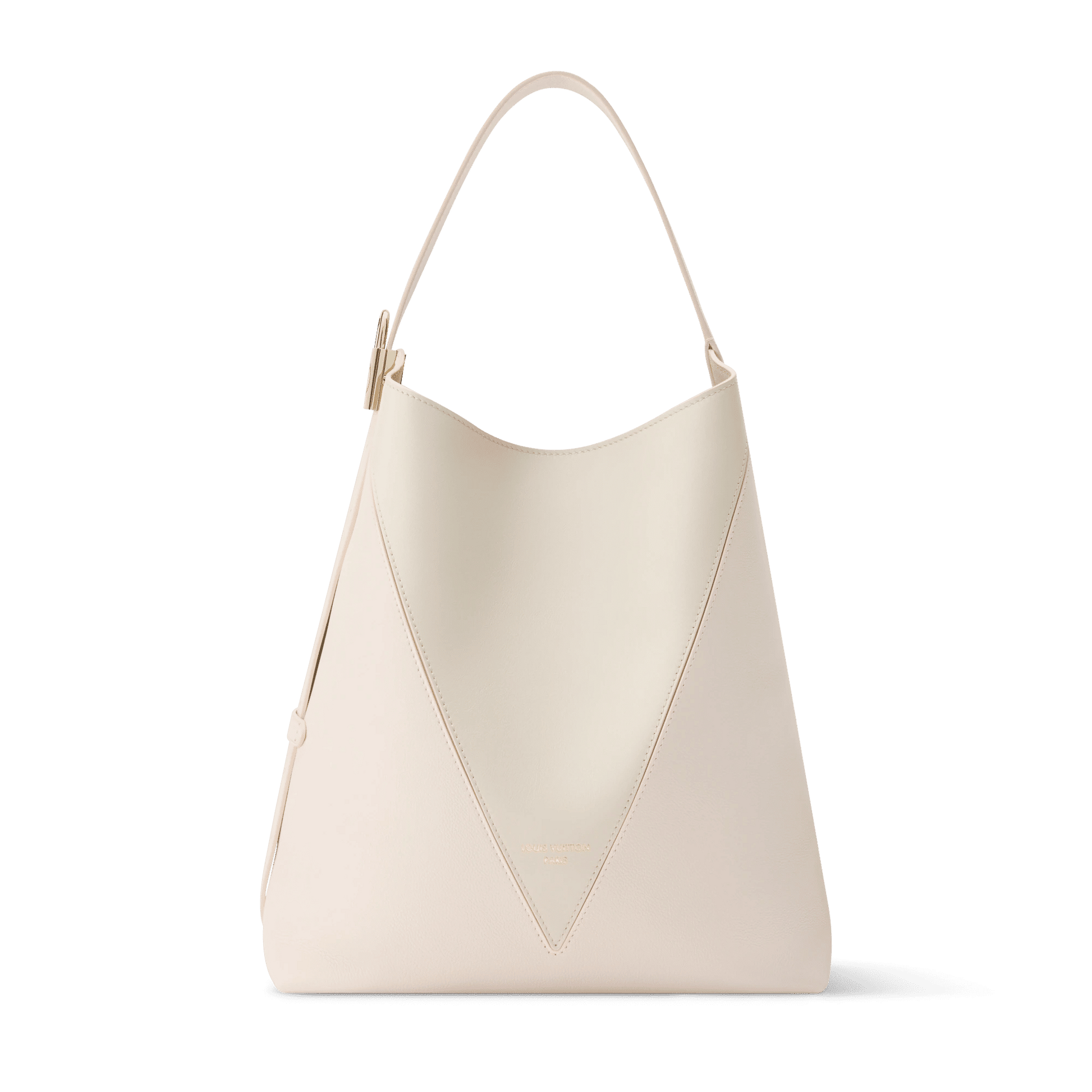 Women's Low Key Hobo MM Quartz Gray Calfskin Hobo Bag