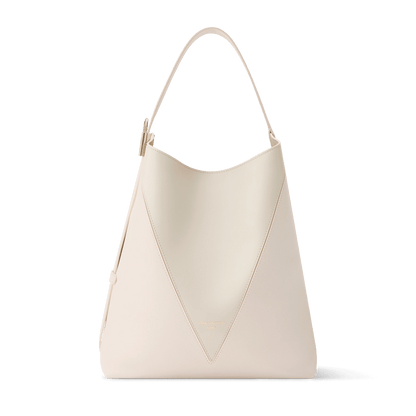 Women's Low Key Hobo MM Quartz Gray Calfskin Hobo Bag
