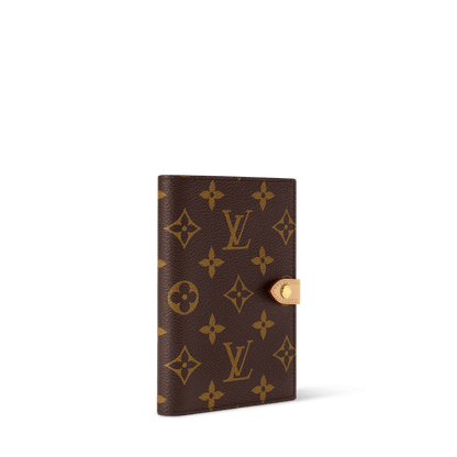 Locked Passport Cover Monogram Coated Canvas Gold-Toned Hardware