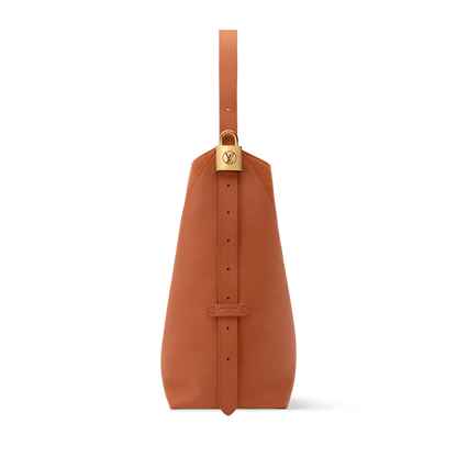 Women's Low Key Hobo MM Cognac Calfskin Hobo Bag