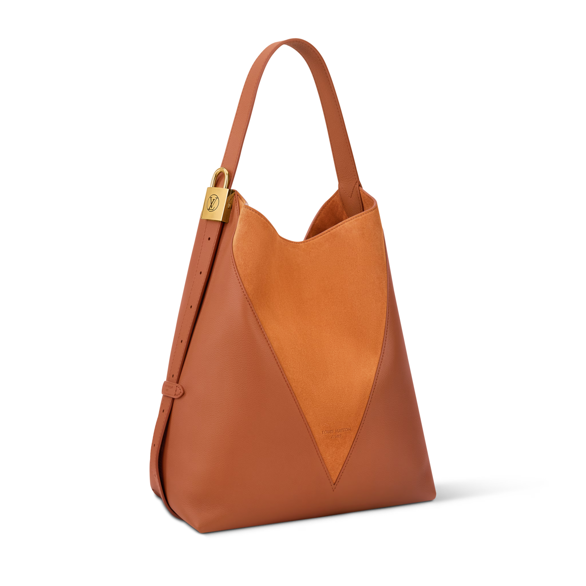 Women's Low Key Hobo MM Cognac Calfskin Hobo Bag
