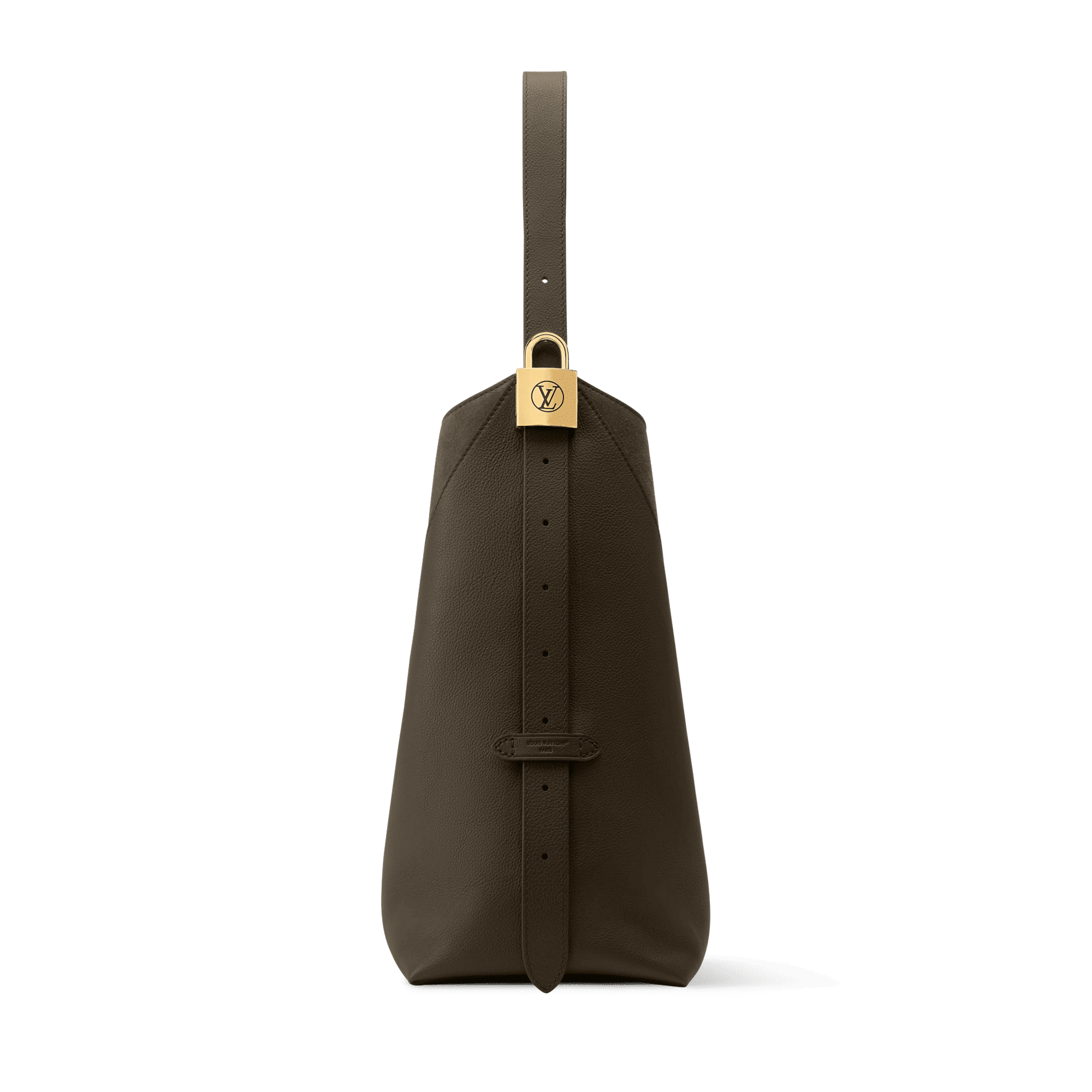 Women's Low Key Hobo MM Dark Fango Leather Hobo Bag