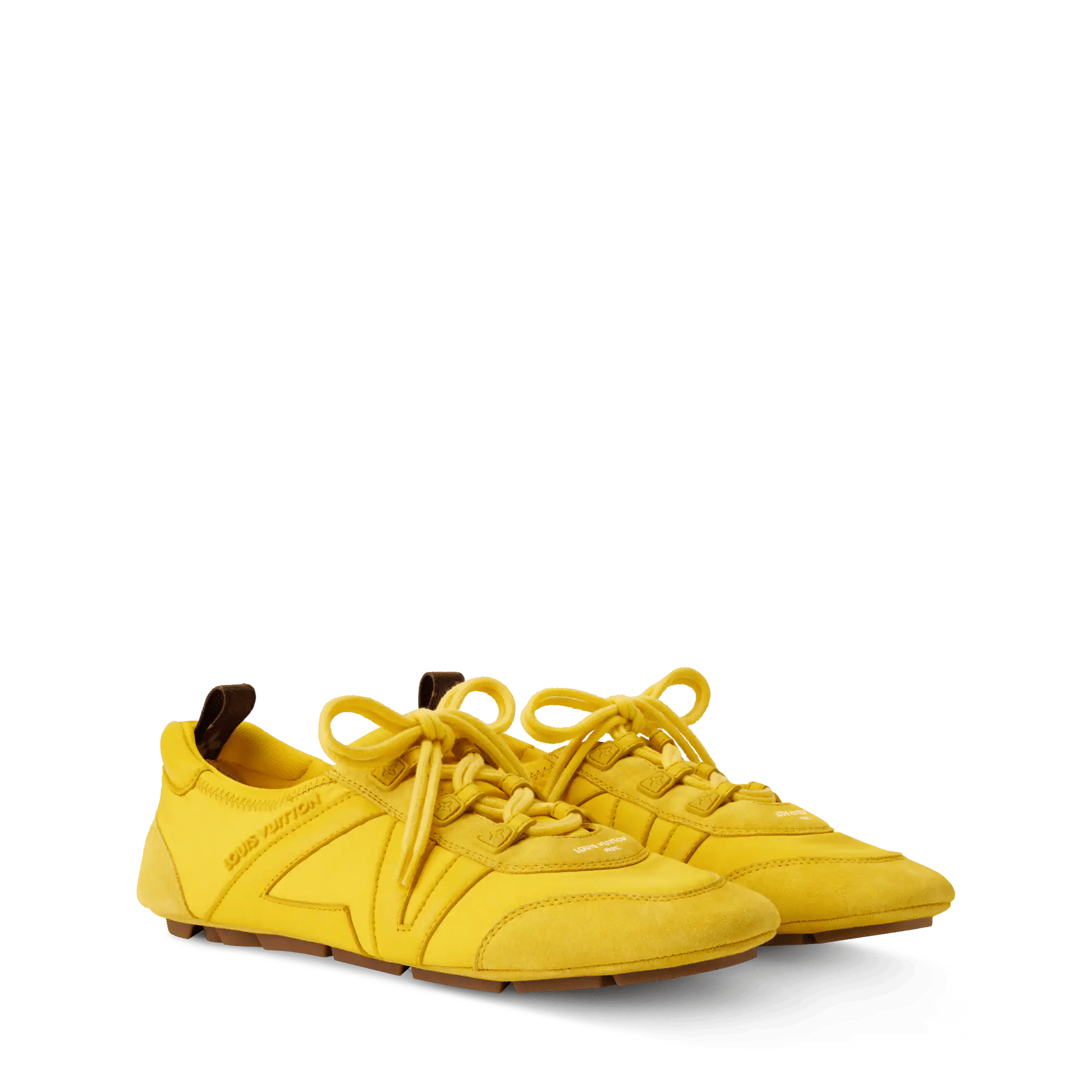 Women's LV Sneakerina Yellow Technical Nylon Sneaker 1AJMER