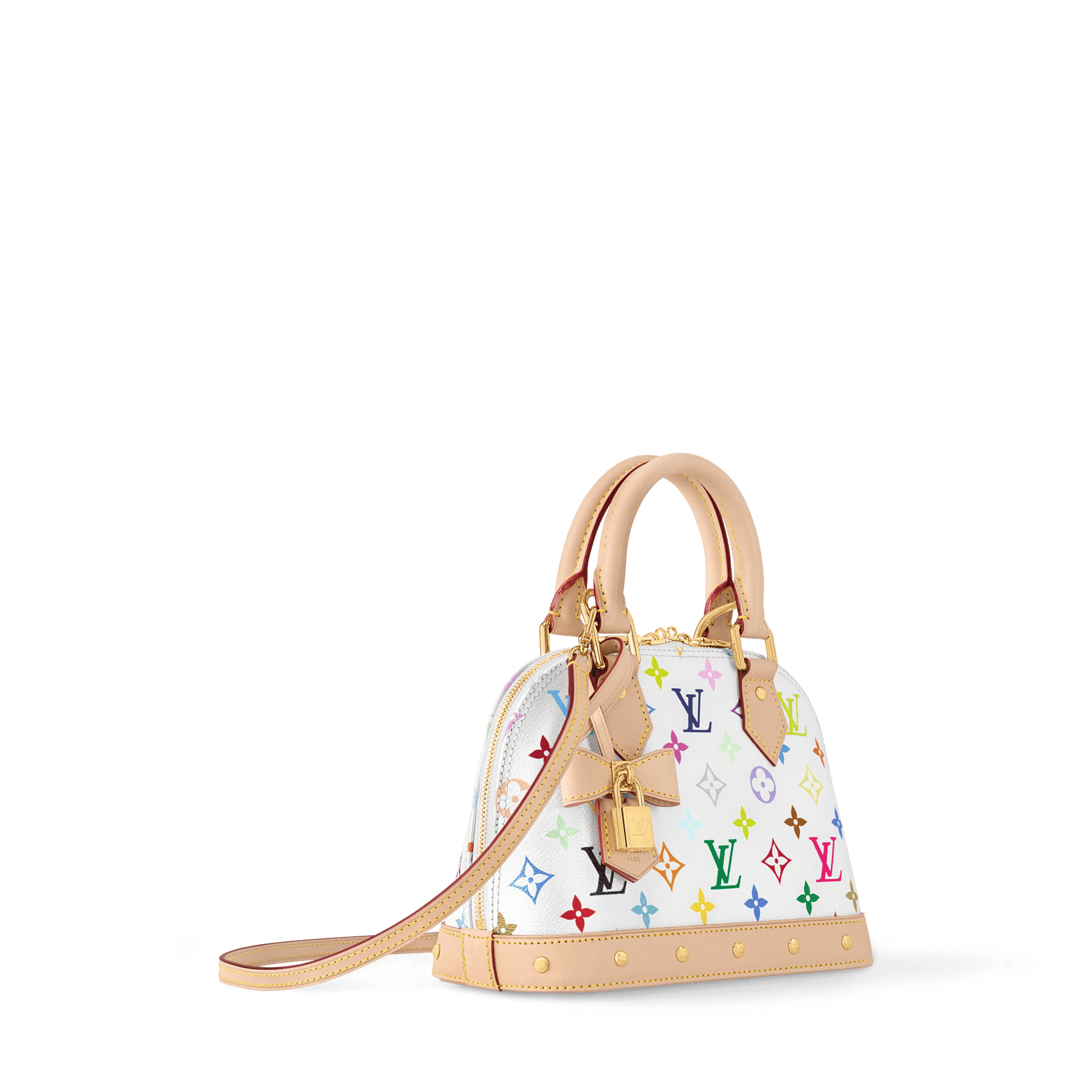 Women's Alma BB Colorful Monogram Coated Canvas Top Handle Bag M13078