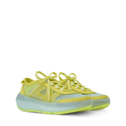 Women's LV Sprint Yellow Technical Mesh Sneaker 1AJOYK