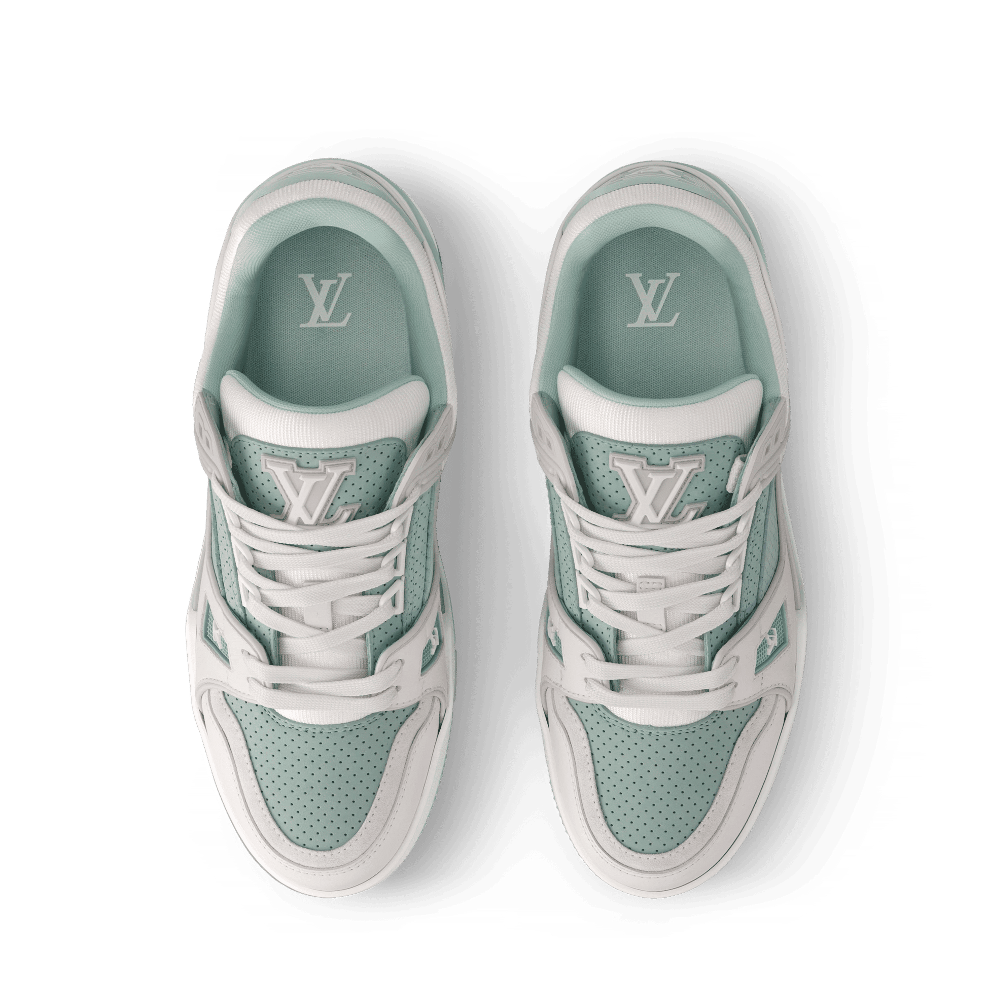 Women's LV Trainer Sneaker Perforated Calf Leather 1AHWRJ