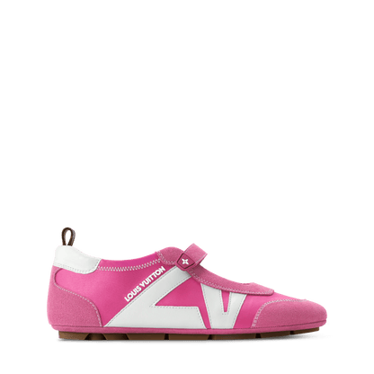 Women's LV Sneakerina Pink Technical Satin Mary Jane Sneaker 1AJOZK