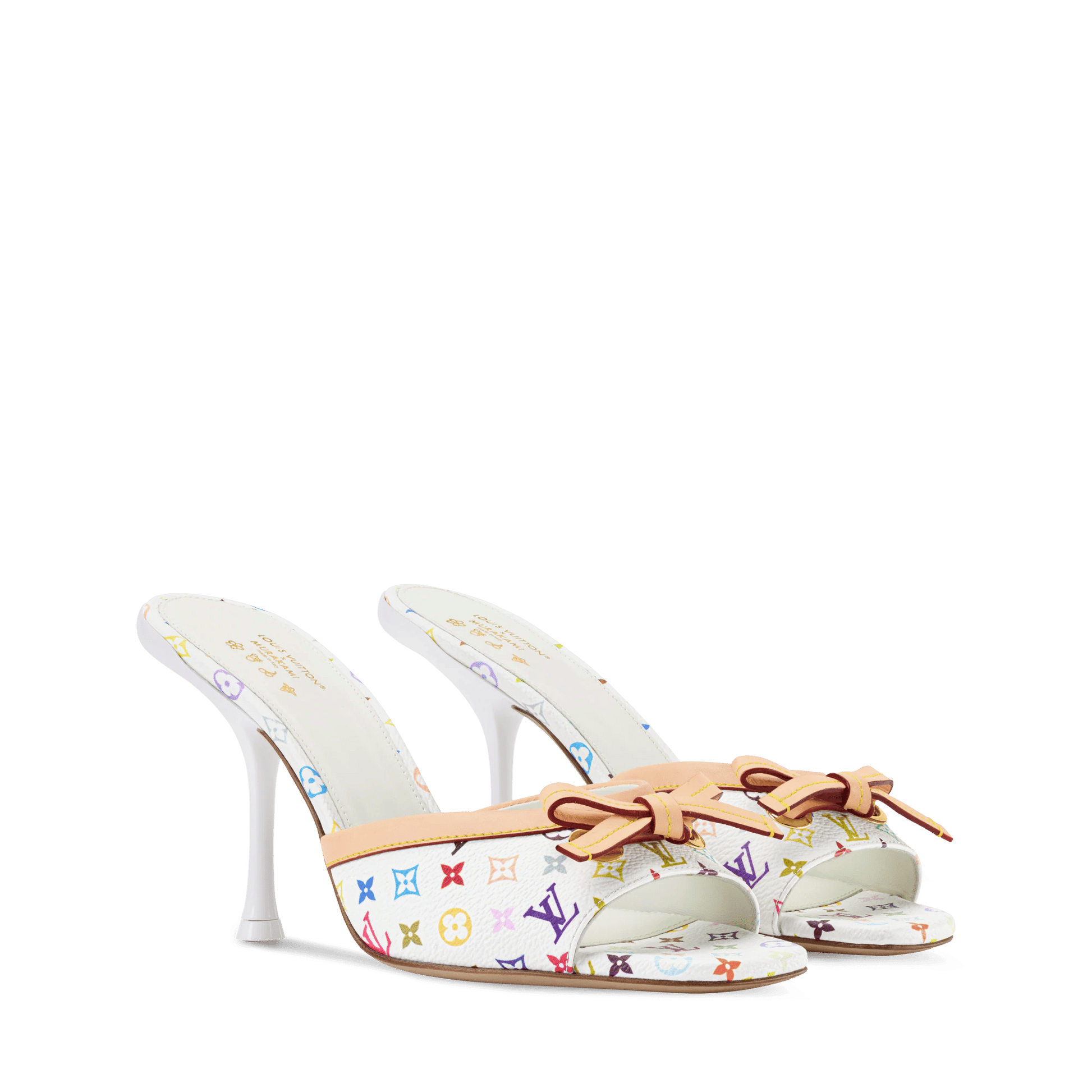 Women's 6AM Mule White Monogram Multicolore Canvas and Natural Leather 1AJSD9