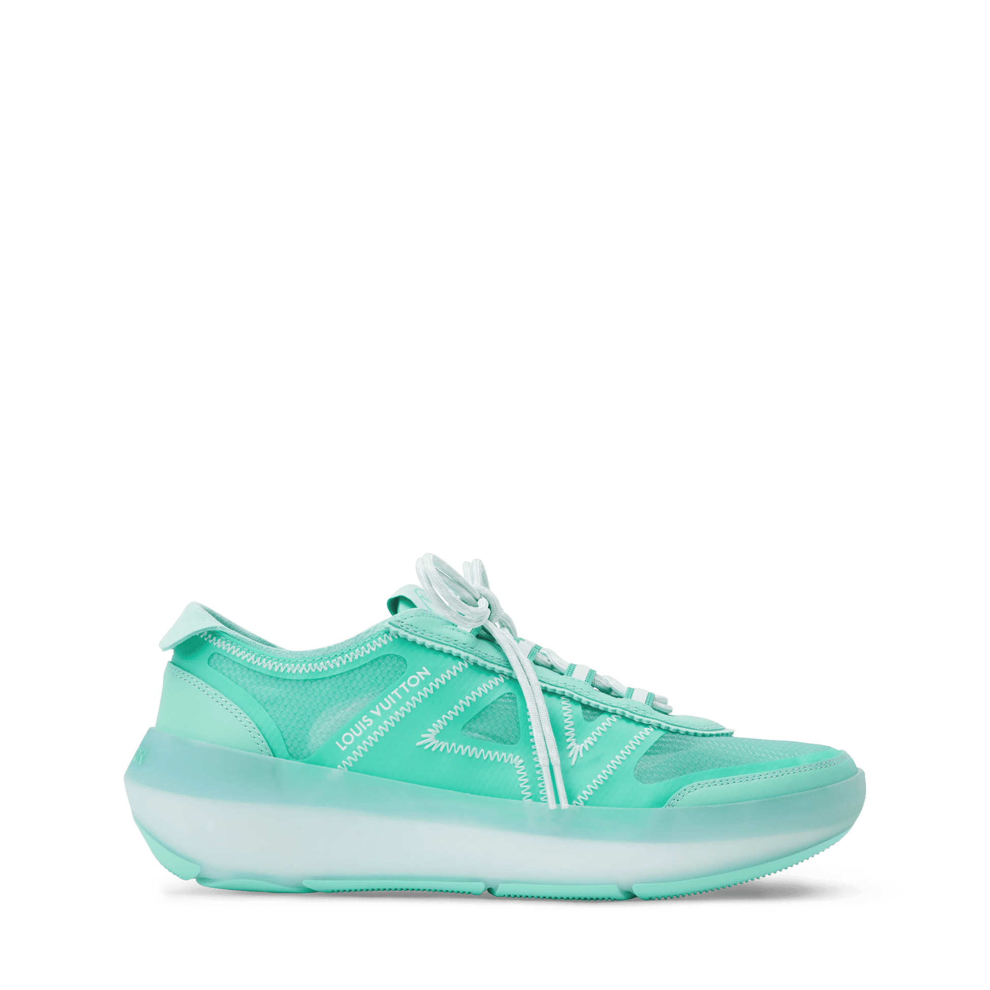 Women's LV Sprint Water Green Technical Sneaker 1AJMAT