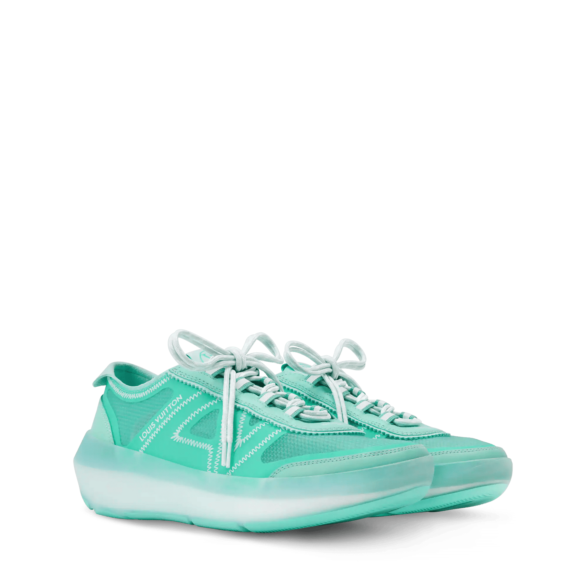 Women's LV Sprint Water Green Technical Sneaker 1AJMAT