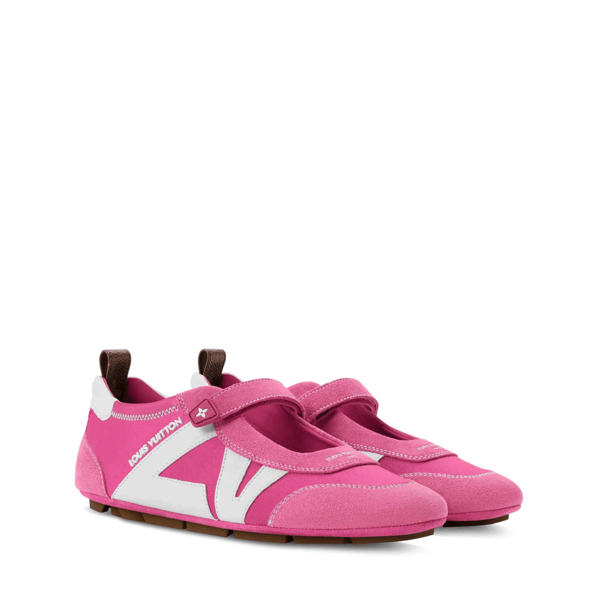 Women's LV Sneakerina Pink Technical Satin Mary Jane Sneaker 1AJOZK