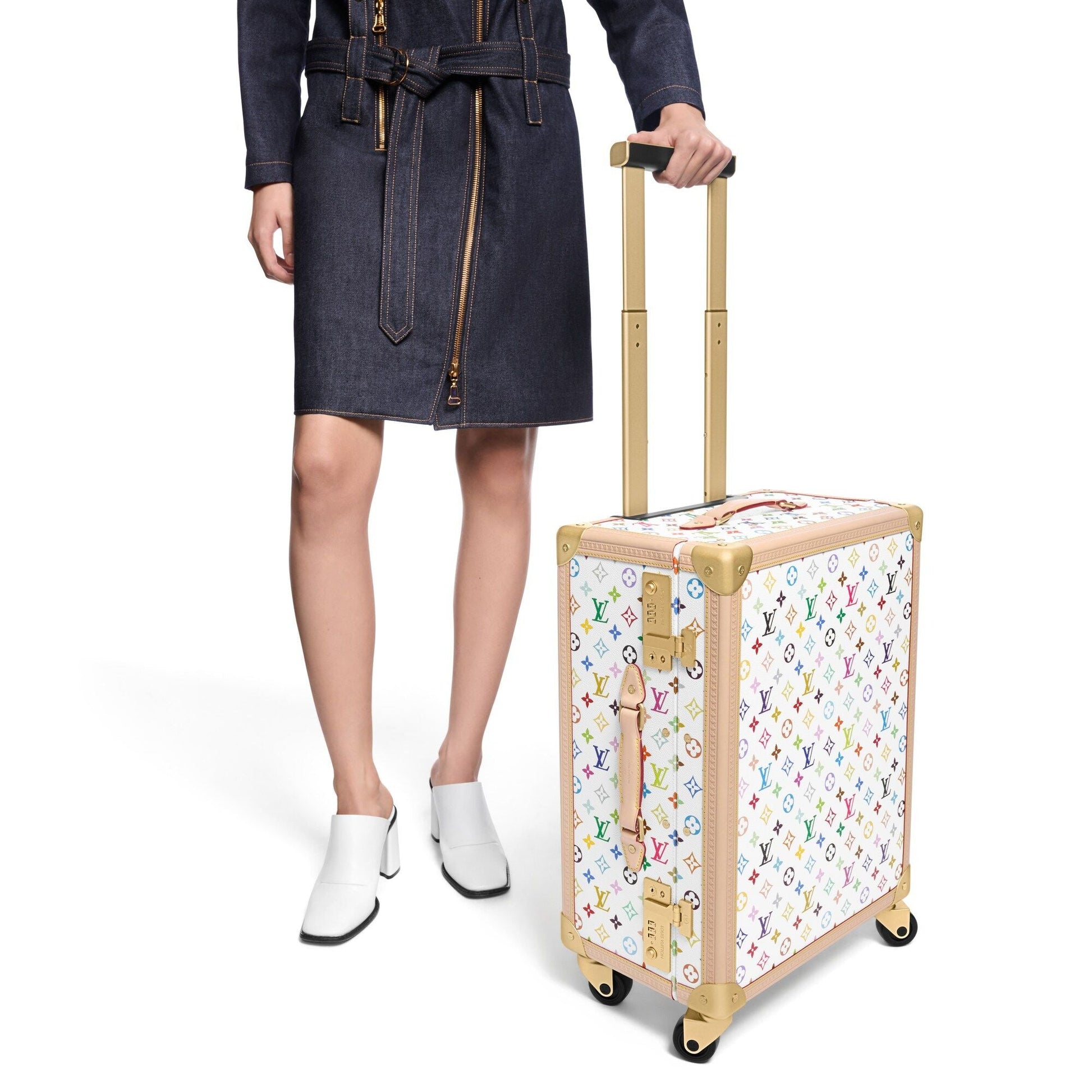 Rolling Trunk Cabin Multicolored Monogram M13740