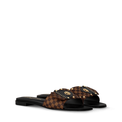Women's LV Frame Flat Mule Cacao Brown 1AHLQR