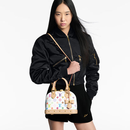 Women's Alma BB Colorful Monogram Coated Canvas Top Handle Bag M13078