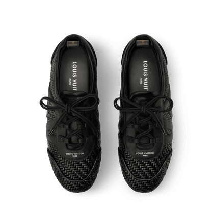 Women's LV Sneakerina Black Braided Lambskin Sneaker 1AJZI3