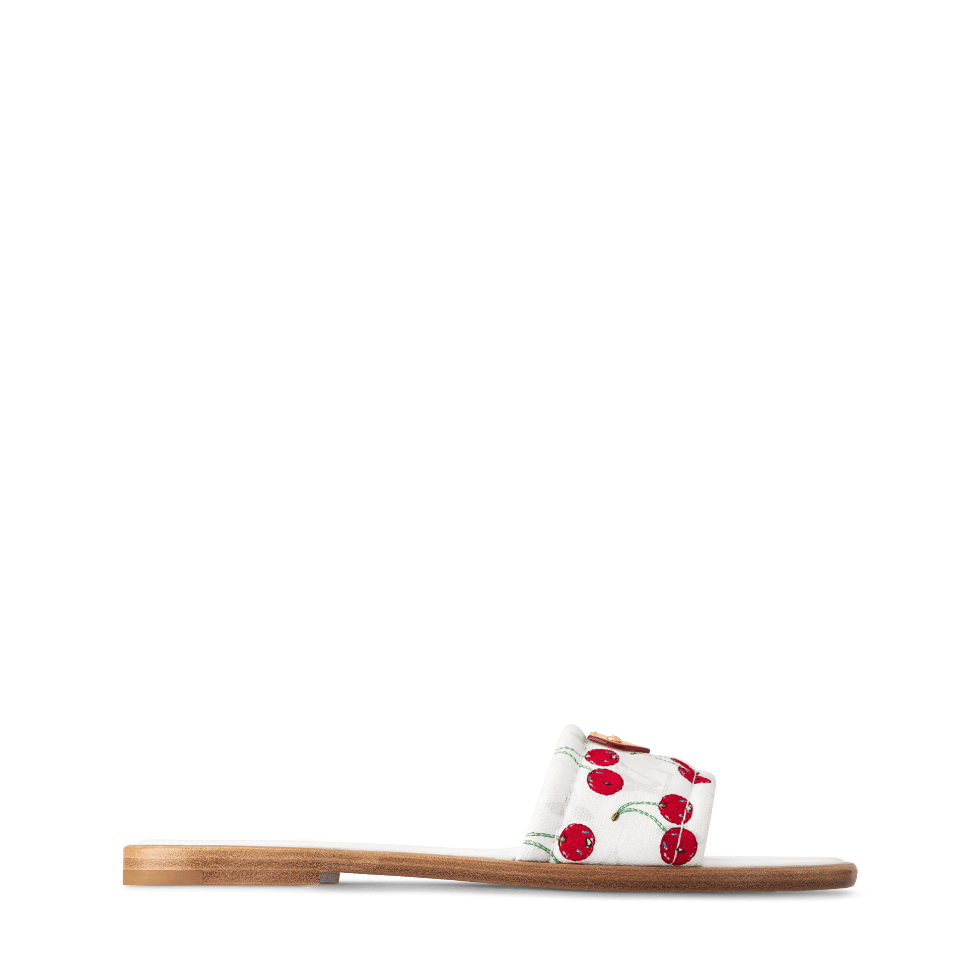 Women's Lily Flat Mule White Monogram Canvas 1AHM35